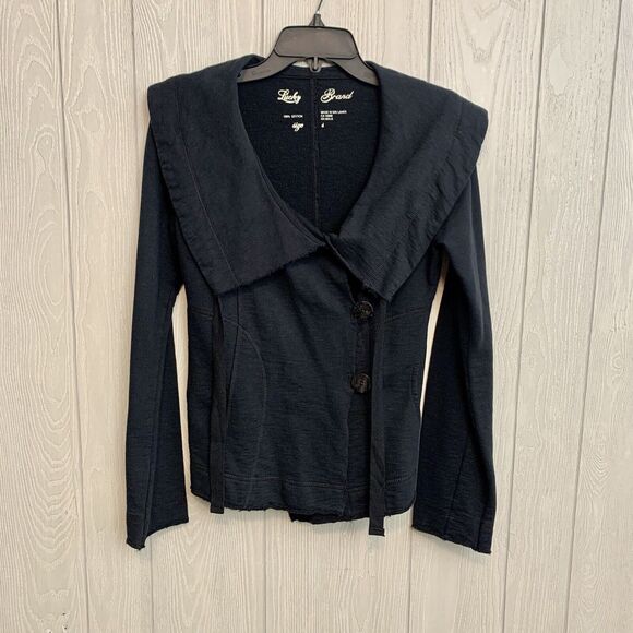 Lucky Brand Cotton Black Jacket Size Medium - Picture 1 of 3